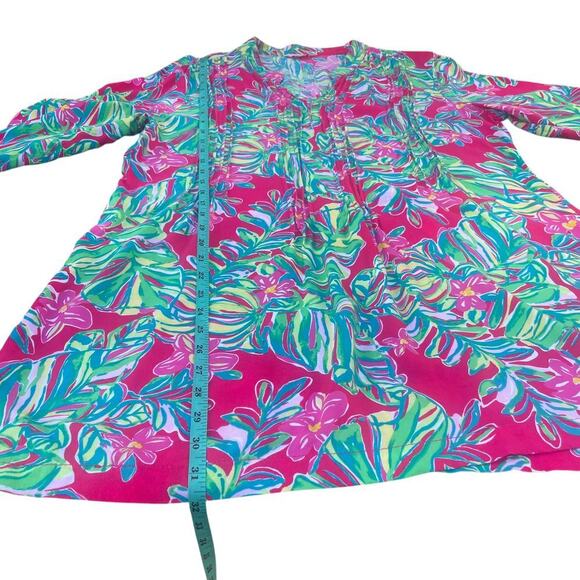 LILLY PULITZER Sarasota Pintuck Tunic in Jungle Tumble - Picture 10 of 16